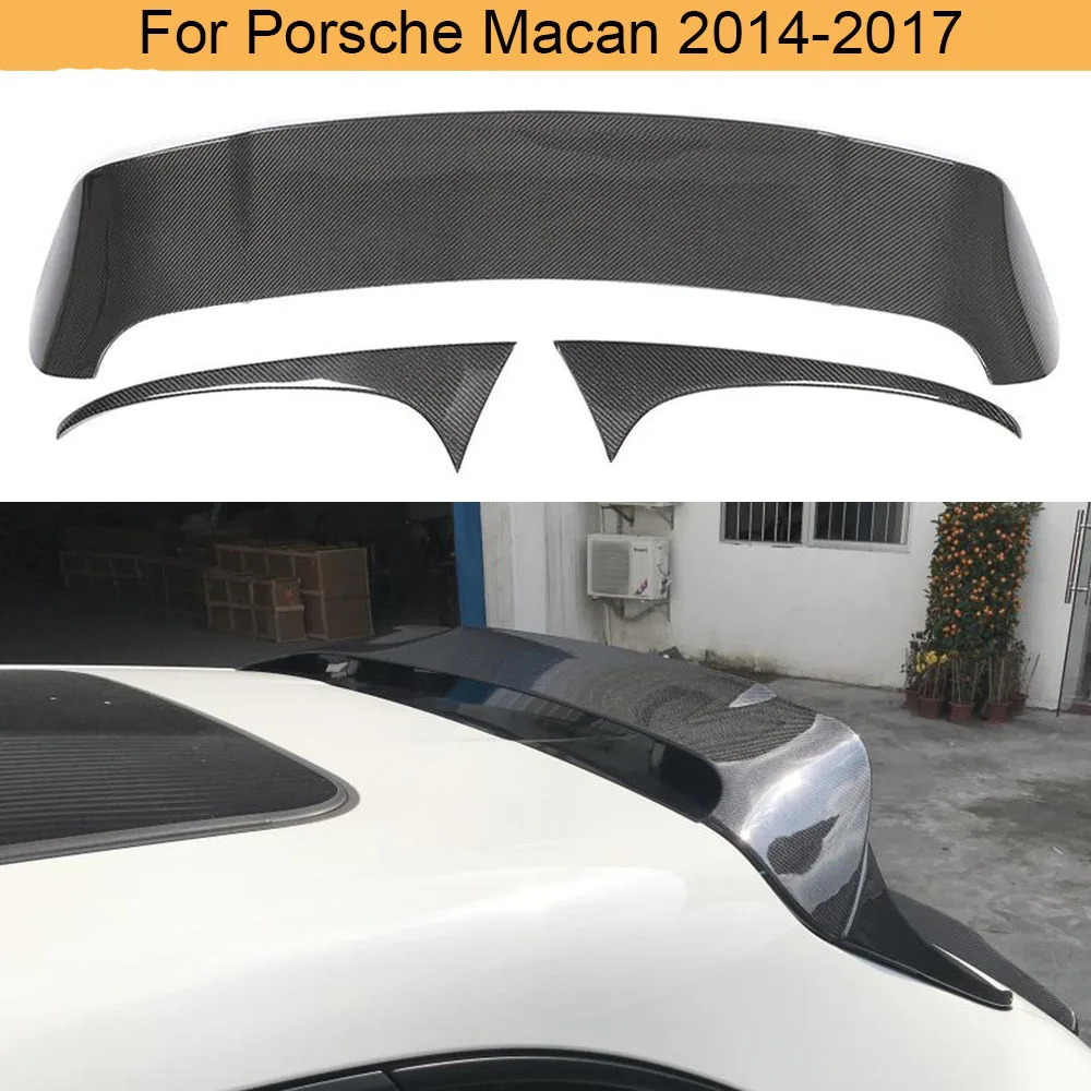 

Спойлер из углеродного волокна для заднего багажника и крыла для Porsche Macan задний спойлер на крыло, крышу, 2015, 2014, 2016, 2017