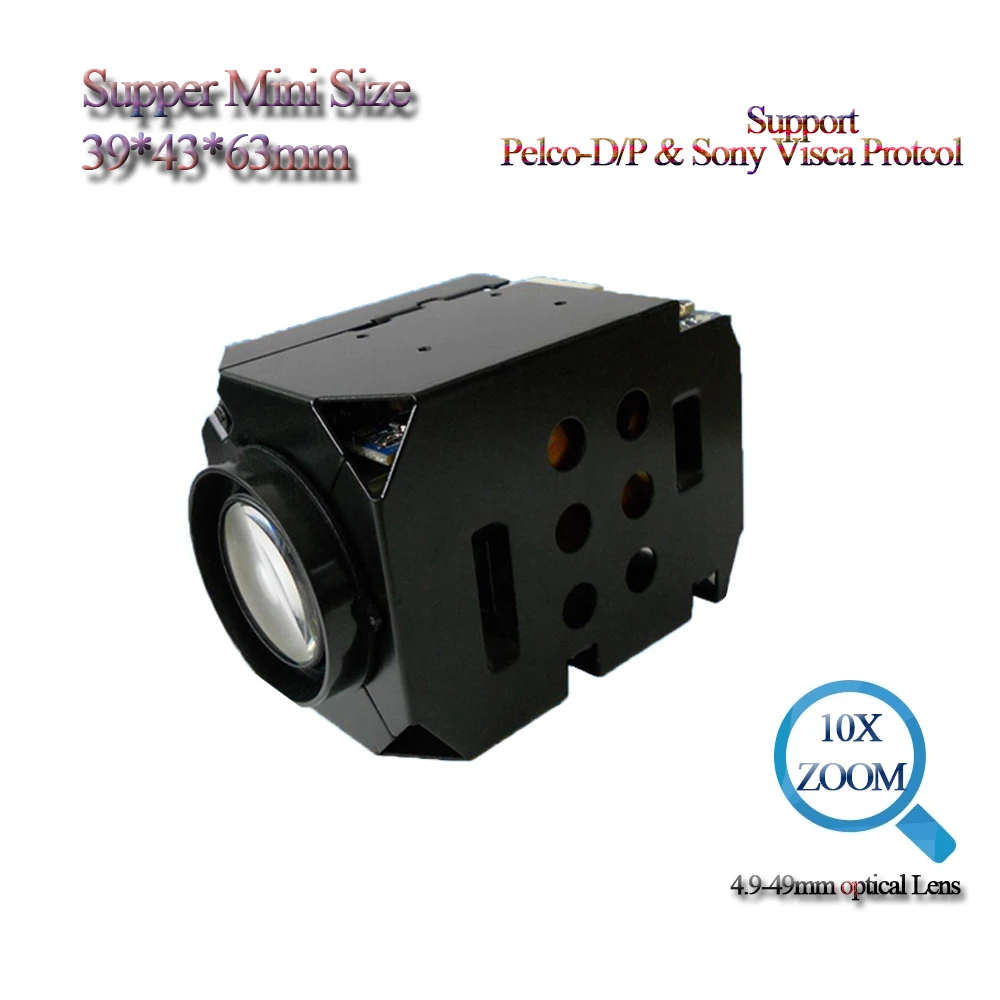 

2 МП FULL HD 1080P mini IP модуль камеры PTZ 10X Zoom RS485 RS232 система видеонаблюдения Pelco-P Pelco-D RTSP