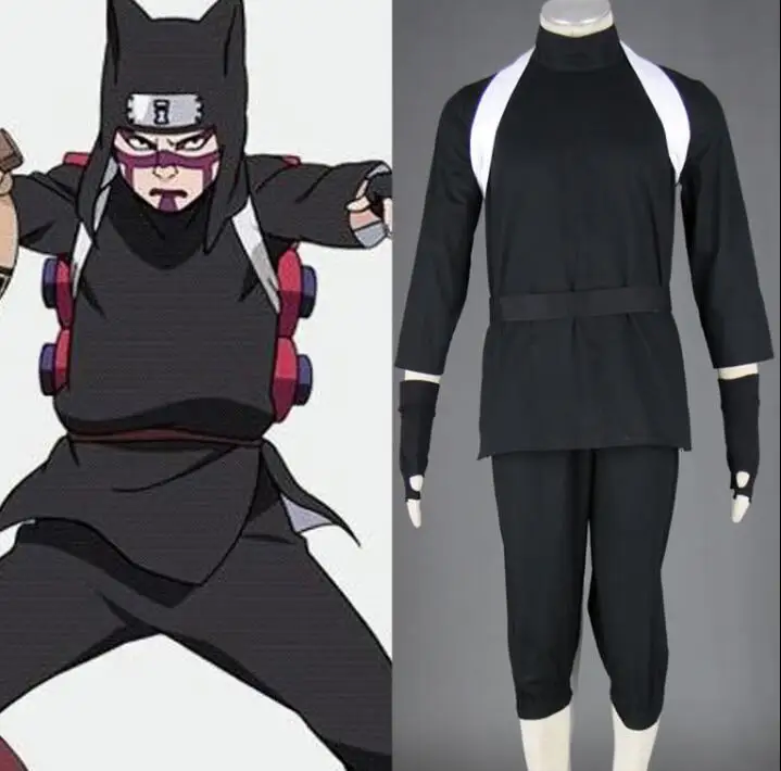 Японское аниме Наруто Канкуро второго поколения косплей костюм черный мужской |