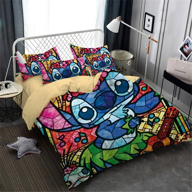 

Disney Lilo & Stitch Bedding Sets Twin Full Queen King Size All Seasons Quilt Cover Duvet Cover Set Pillowcases Luxury Decor