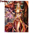 5d diy алмазная живопись фантазия волшебный эльф и дракон Алмазная мозаика вышивка крестиком Стразы Декор для дома