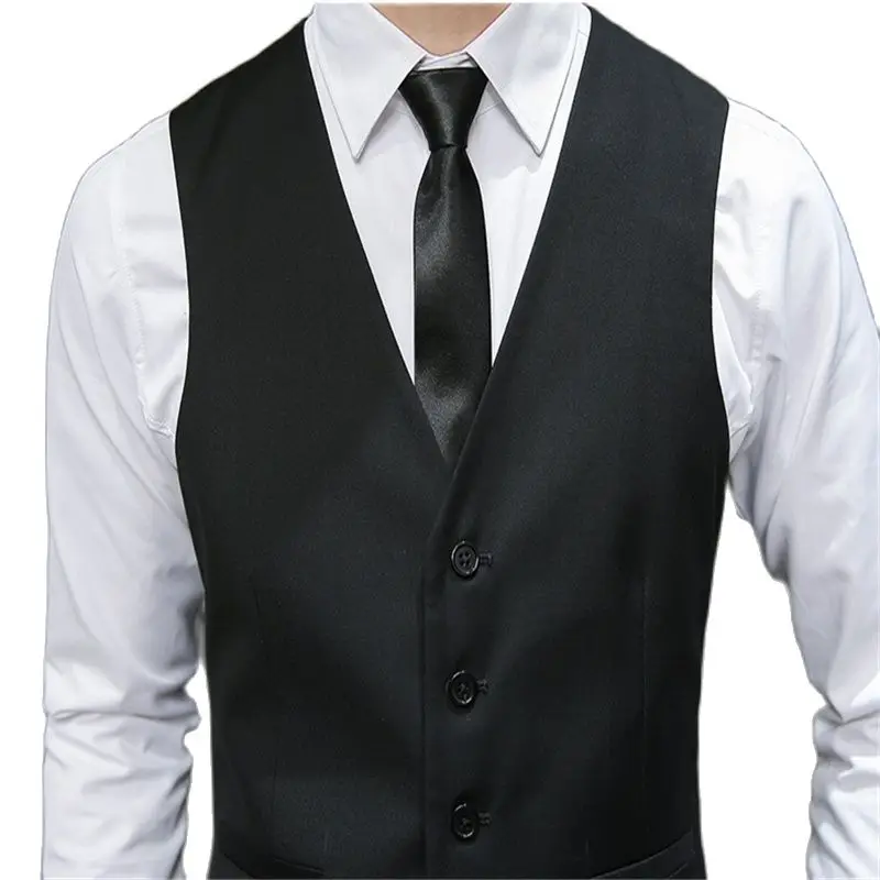 Жилет мужской деловой повседневный жилет Азиатские размеры S M L XL XXL XXXL