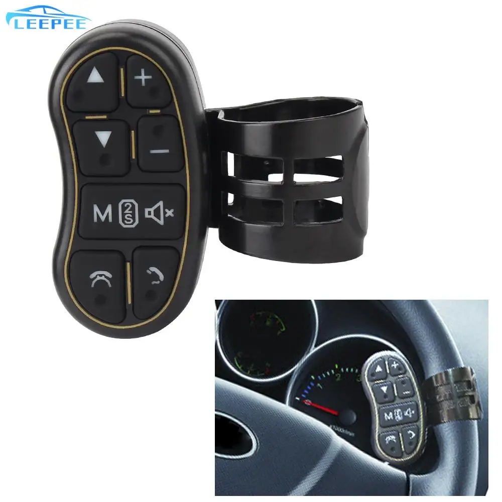 

Universal Wireless Remote Control Applicable Car Steering Wheel Controller Car Navigation DVD Steering Control Button