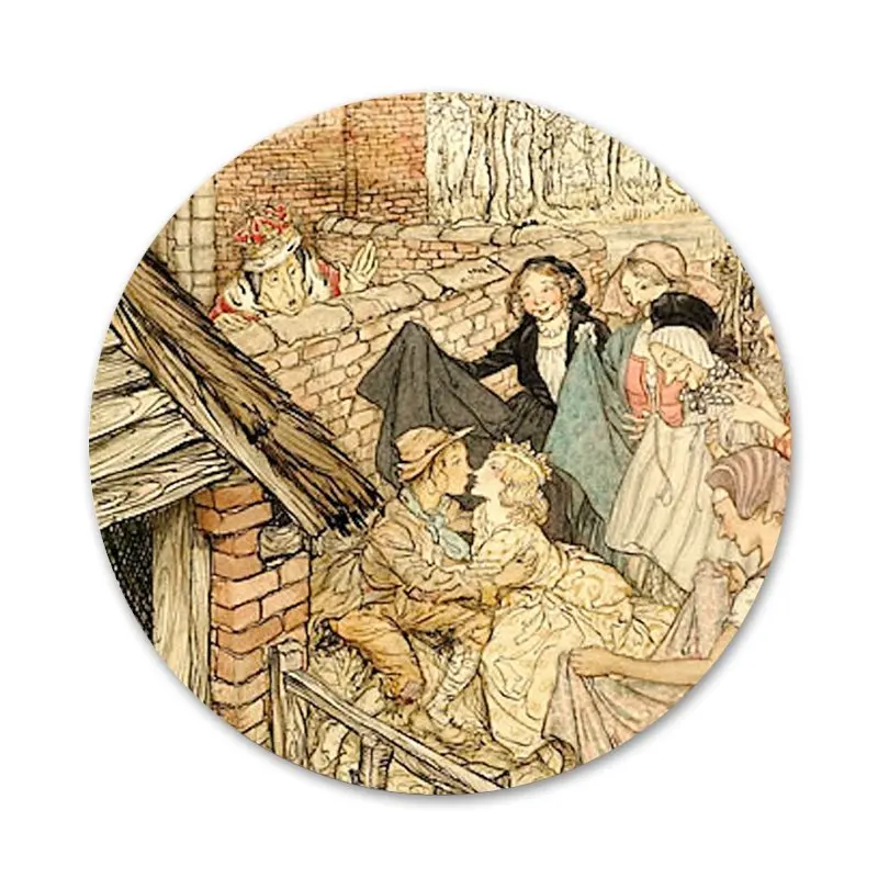 58 мм Арт плакат Альфонса Мухи значок брошь заколка аксессуары для одежды рюкзак