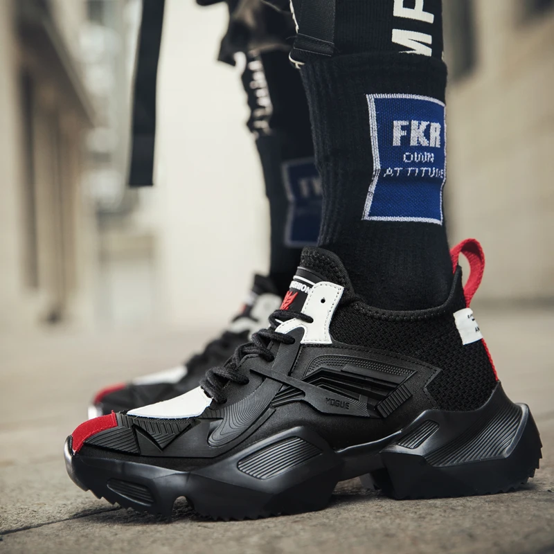 Sainimo/2019 модные кроссовки на толстой платформе мужская повседневная обувь Мужская