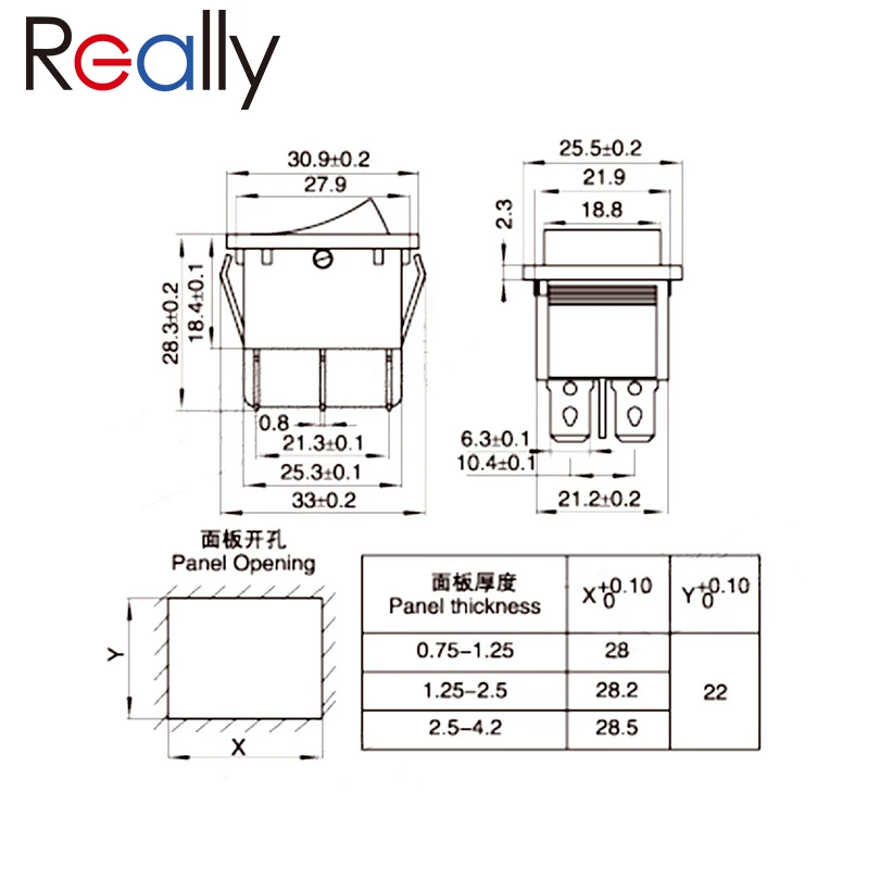 5 шт. KCD4 AC 16A/250V 20A/125V 4/6Pin электротехнического оборудования с светильник Мощность