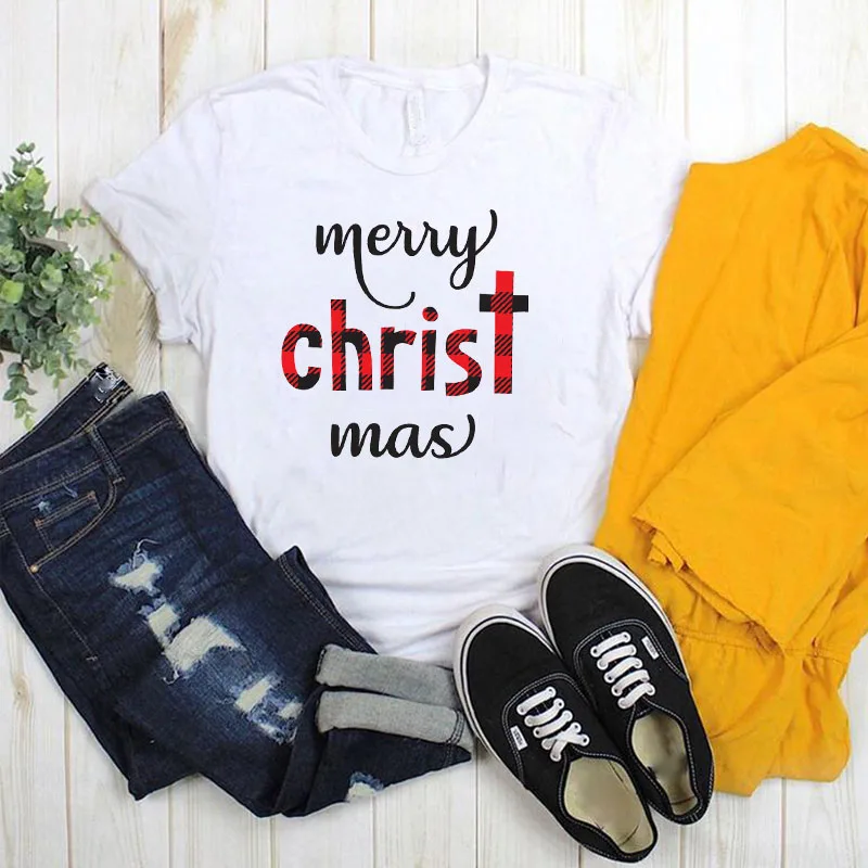 TJCJFO винтажная рубашка Harajuku Merry Christmas женские футболки футболка Осень Топ Женская s
