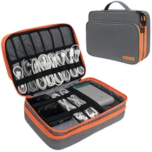 Travel Cable Organizer Bag, 3 Layer Large Capacity Electronics Accessories Bag for Cables, SD Card,Chargers, Power Bank, Tablet