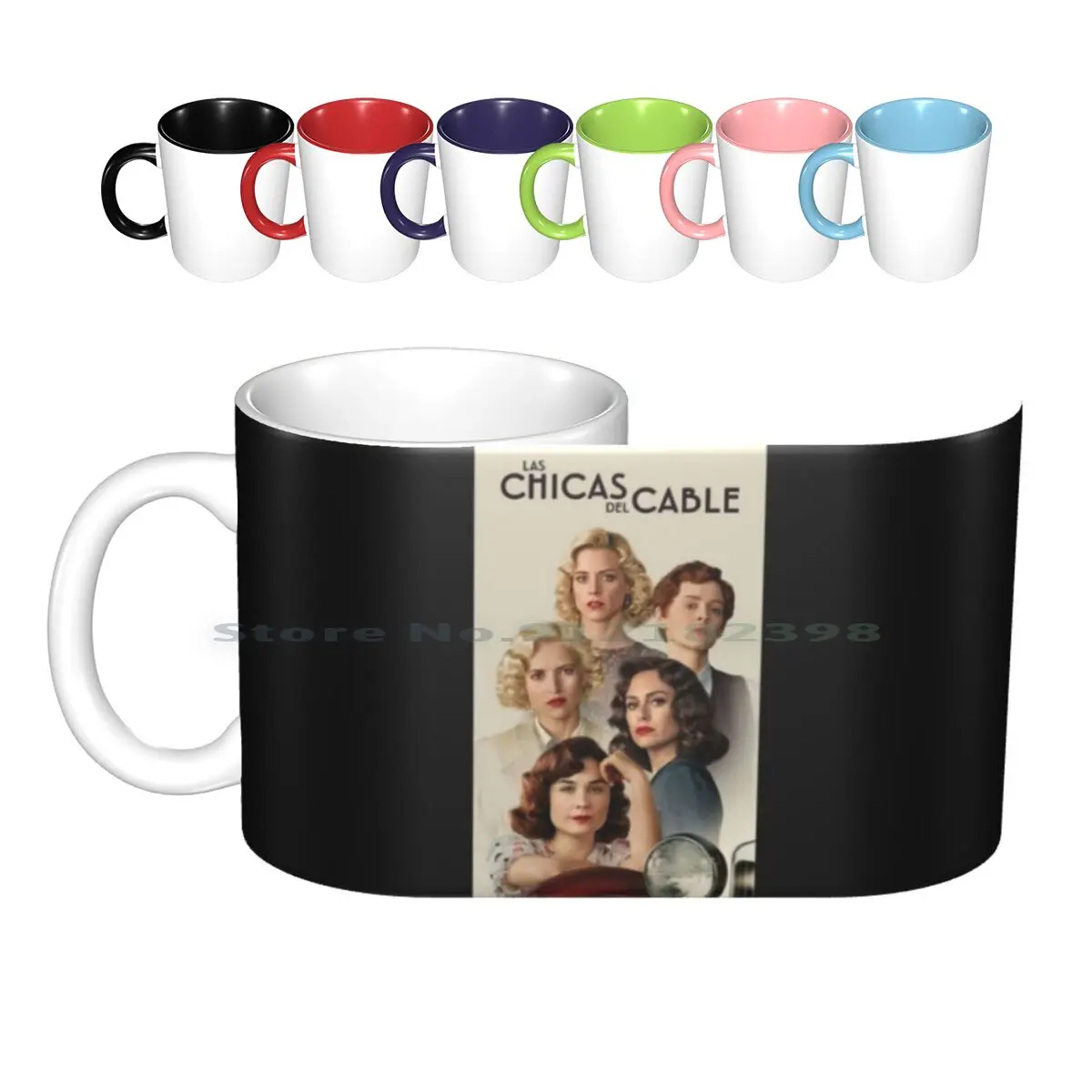 Tazas de cerámica con Cable para Chicas, tazas de café, leche, té,...