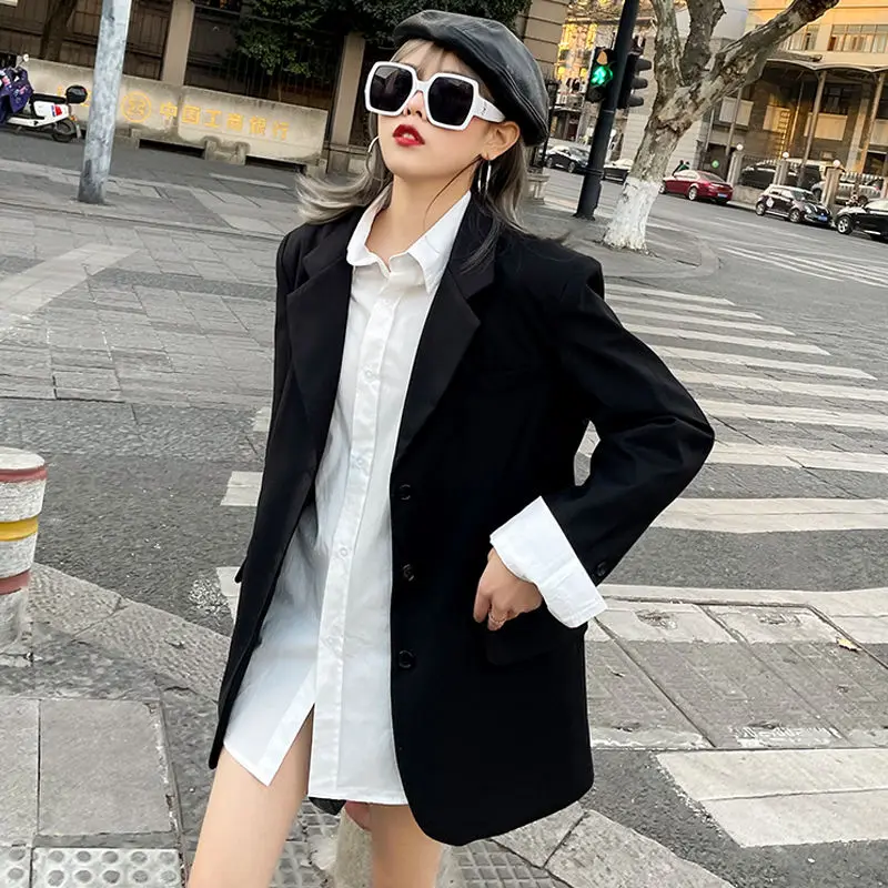 

2021 Spring Autumn New British Style Small Suit Jacket Female Korean Version Women's Blazer Casual Loose Fashion Student Suit