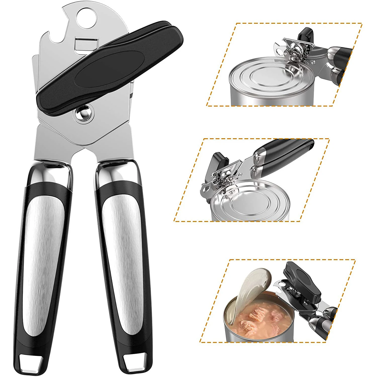 

Best Safe Cut Can Opener Smooth Edge Can Opener Manual Can Opener Stainless Steel Cutting Can Opener For Kitchen & Restaurant