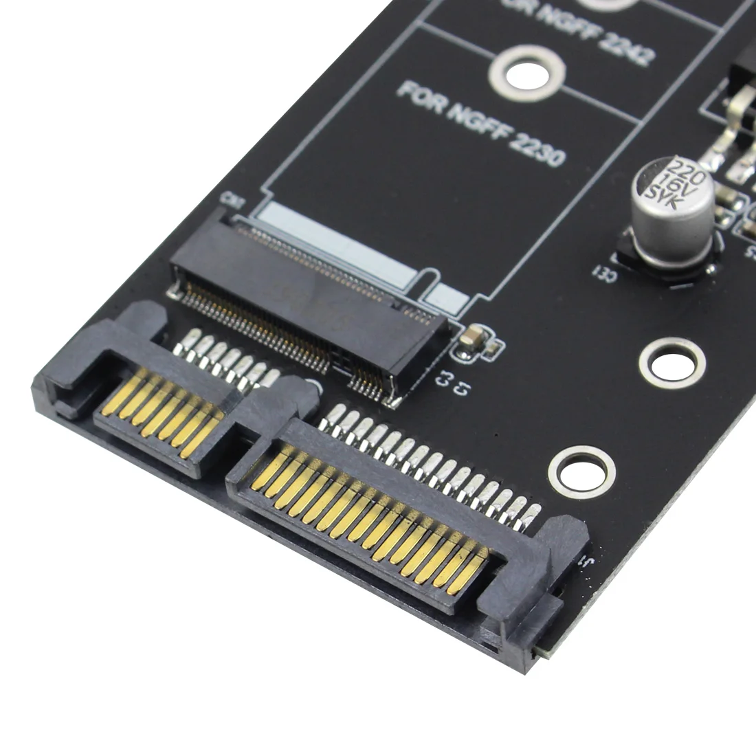 Плата M.2 адаптера M2 SATA3 Raiser на SATA адаптер SSD расширения B Ключ для NGFF 30/42/60/80 мм |