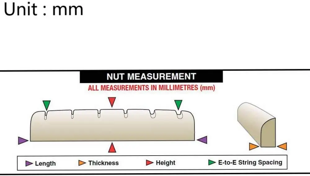graph tech pt 5042 00 tusq mutter xl 42mm pre schlitz flachen boden gitarre mutter für fd st elektrische gitarre schwarz free global shipping