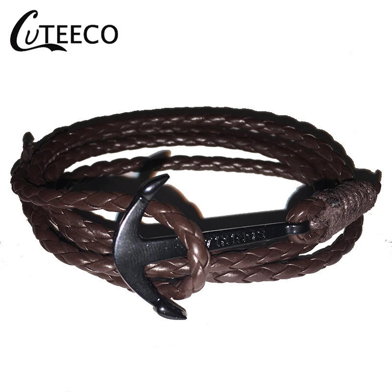 Модный трендовый браслет CUTEECO для мужчин и женщин нейлоновая веревка темно-синий