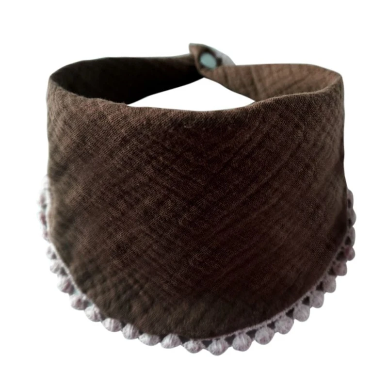 Baby Infants Feeding Bibs Soft Pure Cotton Bandana Saliva Towel Triangle Scarf 40JC