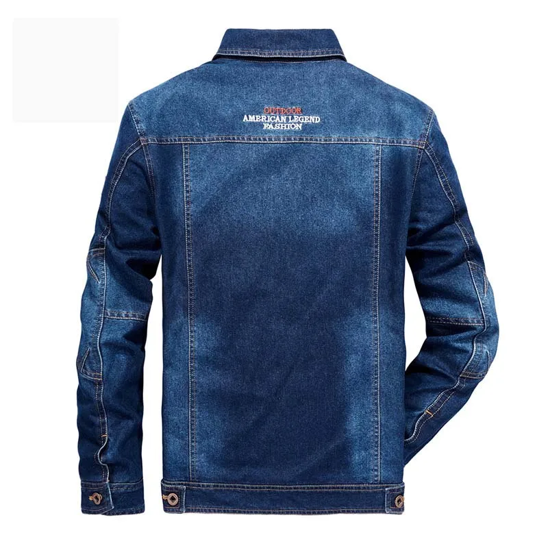 Осенне-зимняя ковбойская куртка Мужская Повседневная джинсовая и пальто с