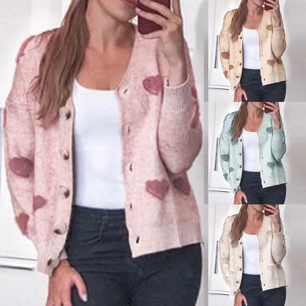 HEFLASHOR вязаный кардиган свитер пальто для женщин 2019 Осень-зима свободные топы