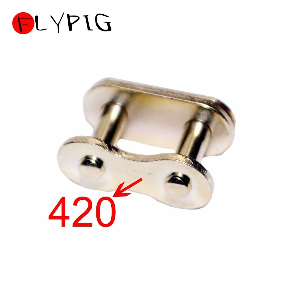 Золотые 420 соединительные звенья цепи привода для питбайка квадроцикла