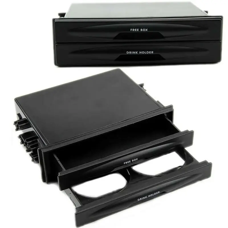 

Car Dash Trim Double Din Radio Pocket Drink Cup Storage Holder Box Universal For Shop Kitchen Home Decoration