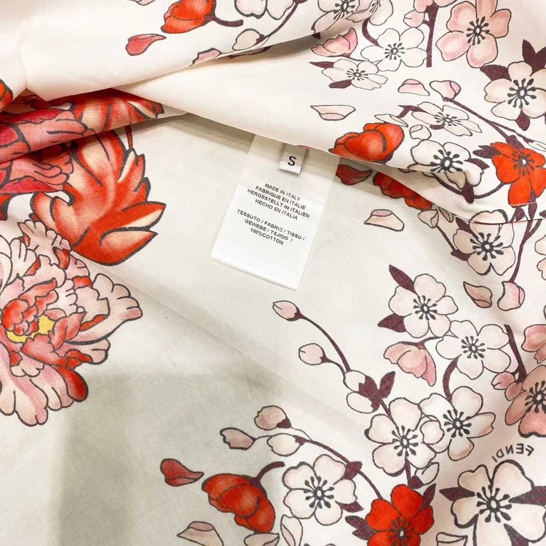 

Runway Fashion Lady Cotton Chic Party Robe Women Peter Pan Collar Totem Print Belted Midi Dress Mujer Vestidos