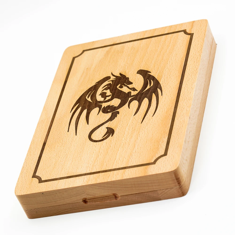 

Multifunction Wooden Dice Case & Dice Tray, Dice Holder for DND Dice Set, D&D, RPG, Tabletop Games