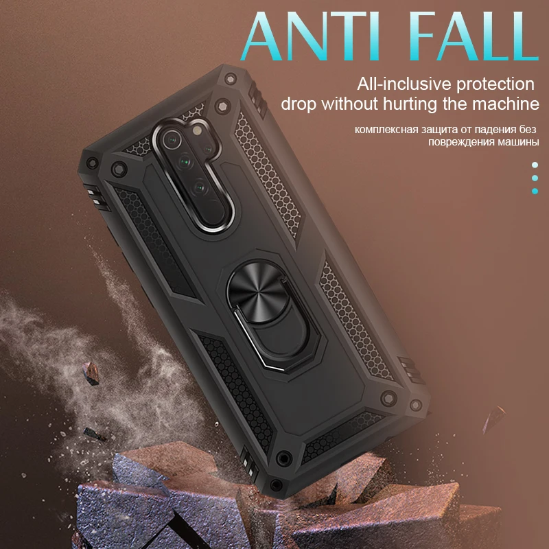 Роскошный защитный чехол с магнитным металлическим кольцом для Xiaomi редми нот 7 8