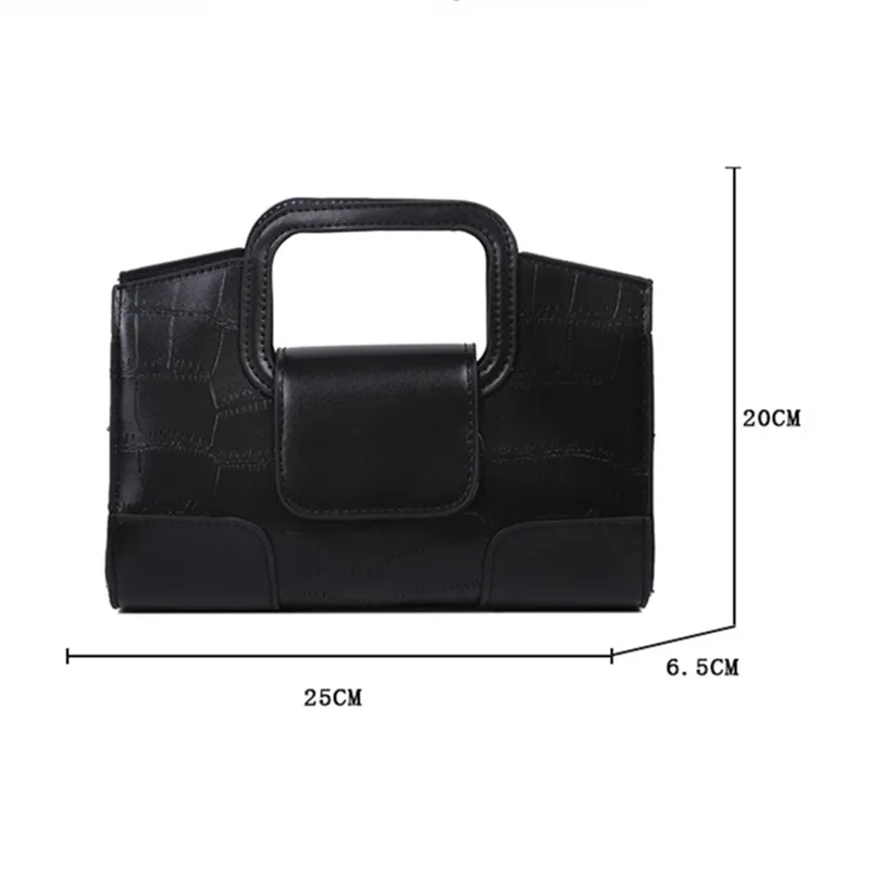 

Women's Handbag Crocodile Pattern Tote Small Square Bag 2020 New Luxury Chain Shoulder Messenger Bag Female Black Crossbody Bag