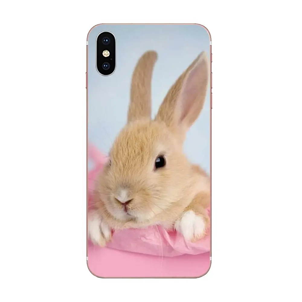 For Samsung Galaxy Note 5 8 9 S3 S4 S5 S6 S7 S8 S9 S10 5G mini Edge Plus Lite Soft TPU Cover Cases Cute White Bunny Rabbit | Мобильные