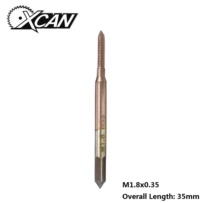 1pc M1.8x0.35 XCAN мини-резьбовой кран M1-M1.8 сверло с винтовым отверстием высокоскоростное стальное сверло с метрическим покрытием - Цвет: 1pc M1.8x0.35