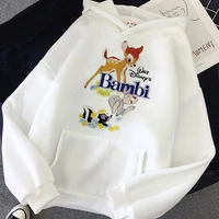 hot disney cartoon bambi hoodies women kawaii harajuku anime streetwear hip hop unisex tops fashion sweatshirts female