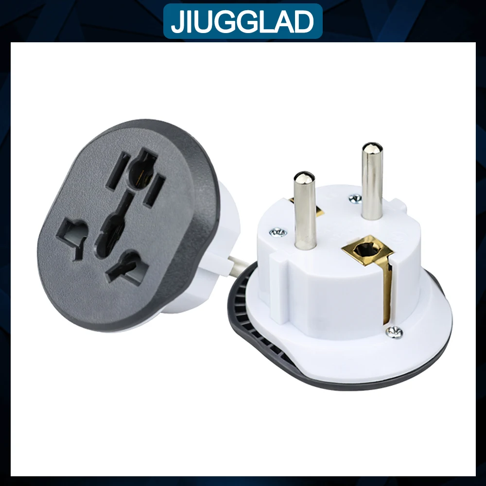

EU Plug Adapters Universal 16A 250V KR Converter Travel Adapter 2 Round Socket AU US UK CN To EU AC Wall Socket