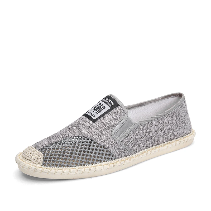 

2021 Summer New Linen Men's Casual Shoes Handmade Weaving Fisherman Shoes Fashion Casual Flat Espadrilles Driving Shoes Big Size