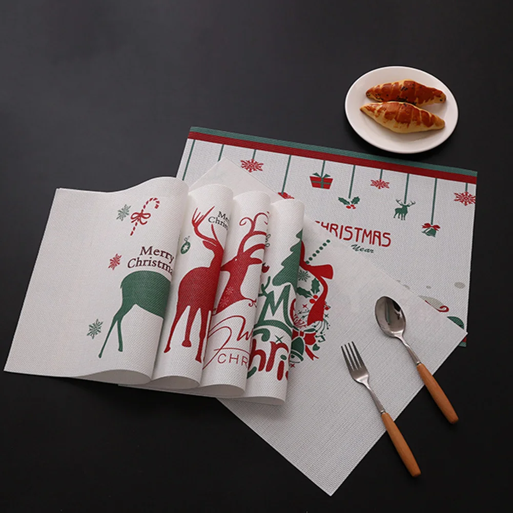 Рождественские салфетки рождественские коврики для стола Декор счастливый
