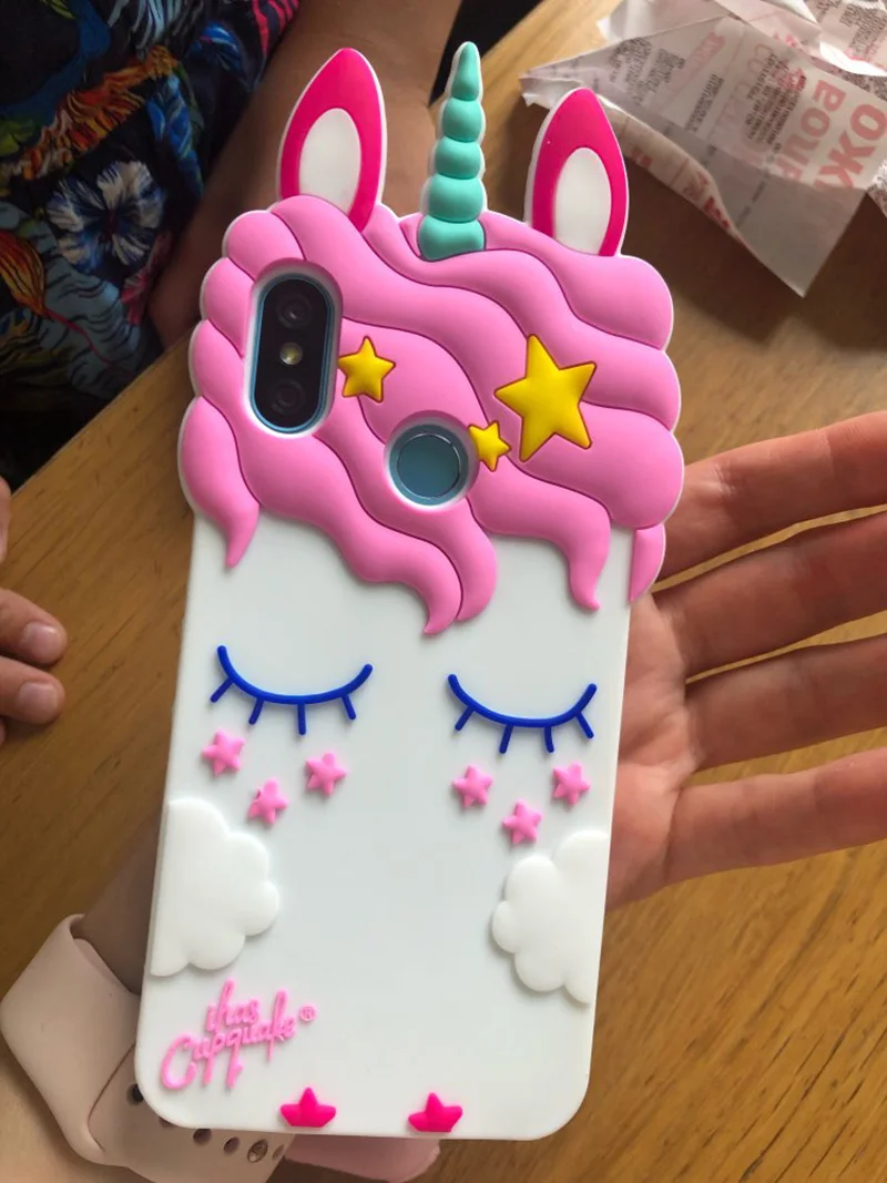 3D в виде единорога из мультфильма Мягкий силиконовый чехол Red mi Note 7 6A 6 Pro S2 5A 5 4 4X в виде милых ушек чехол в виде лошади для Xiaomi mi A2 Lite 5X 6X чехол