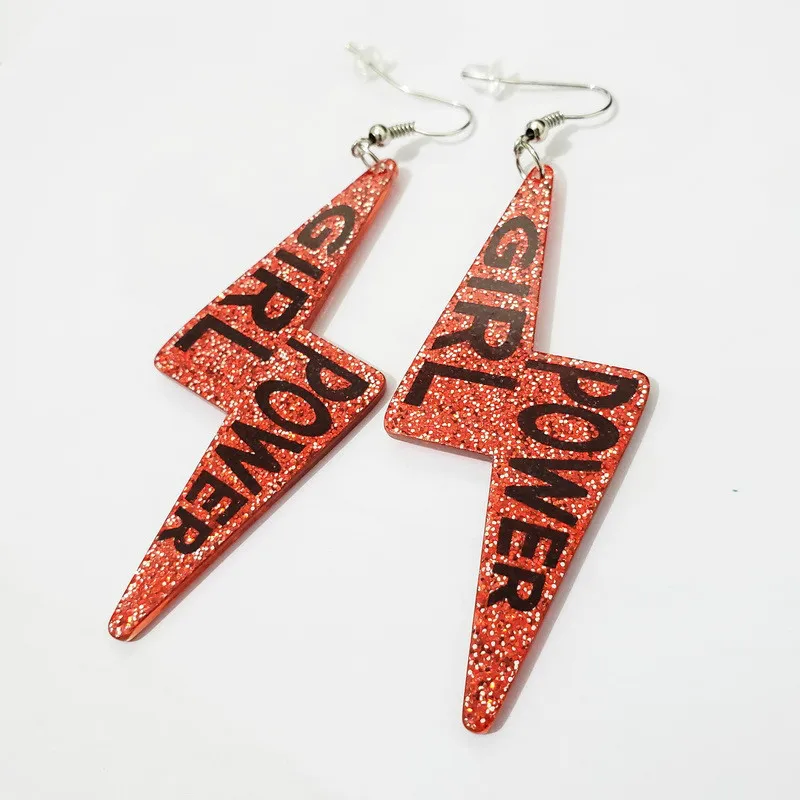 Красные фиолетовые розы простые молнии акриловые длинные висячие серьги Женская