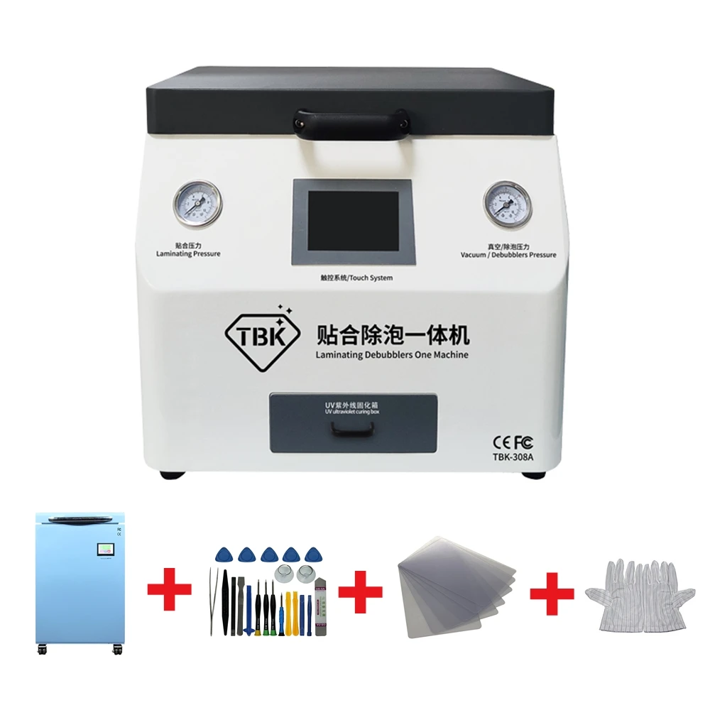 

TBK 308A-PRO 15.5 Inch LCD Touch Screen Repair Automatic Bubble Removing OCA Vacuum Laminating Machine with UV Curing Box