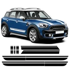 4 шт Mini Cooper наклейка на капот автомобиля для Mini Cooper, Countryman, F60 багажник гоночный длинный капюшон в полоску комплект задней части кузова боковой двери юбка