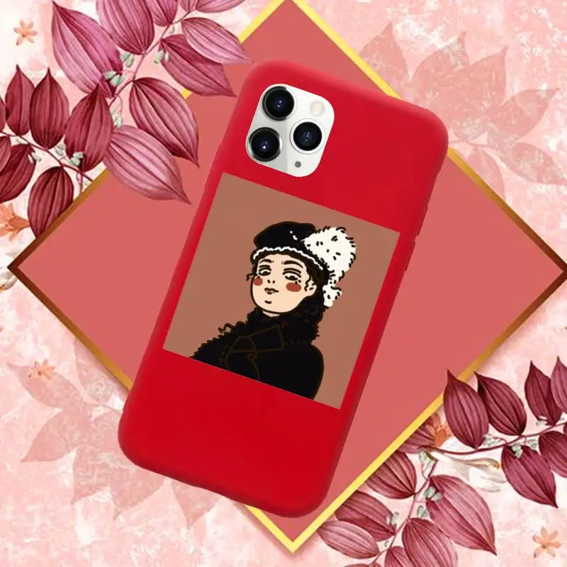 

Fashion Art Paintings Phone Case Candy Color for iPhone 11 12 mini pro XS MAX 8 7 6 6S Plus X SE 2020 XR