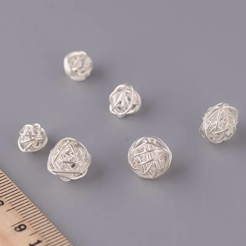Fyla режим тайского серебра полые скрученные шарики проволока бусины DIY 2019 новые