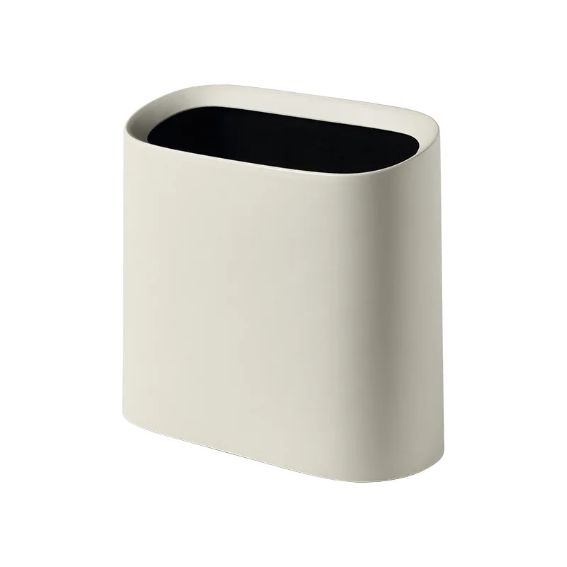 

12L Creative Trash Can Living Room Kitchen Bathroom Oblique Mouth Convenient No Cover Design Personality Trash Storage Crevice