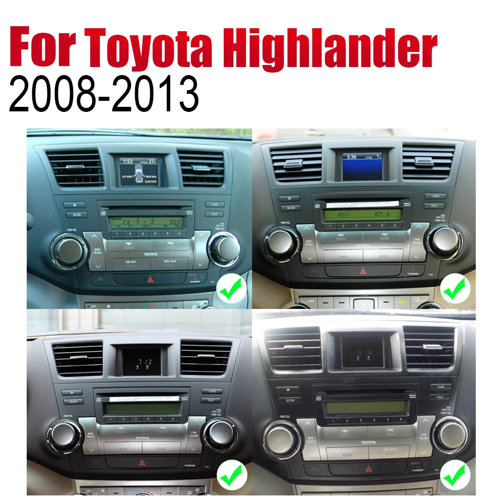 Автомобильный плеер ZaiXi с GPS-навигацией для Toyota Highlander 2008 ~ 2013 Автомобильная