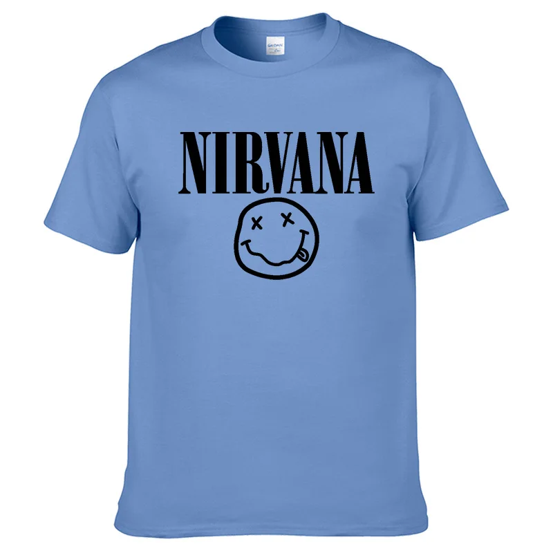 Nirvana хип-хоп Мужская футболка Летняя рок-группа Харадзюку Футболка с принтом хлопок Удобная уличная одежда Свободный Топ с круглым вырезом - Цвет: 7