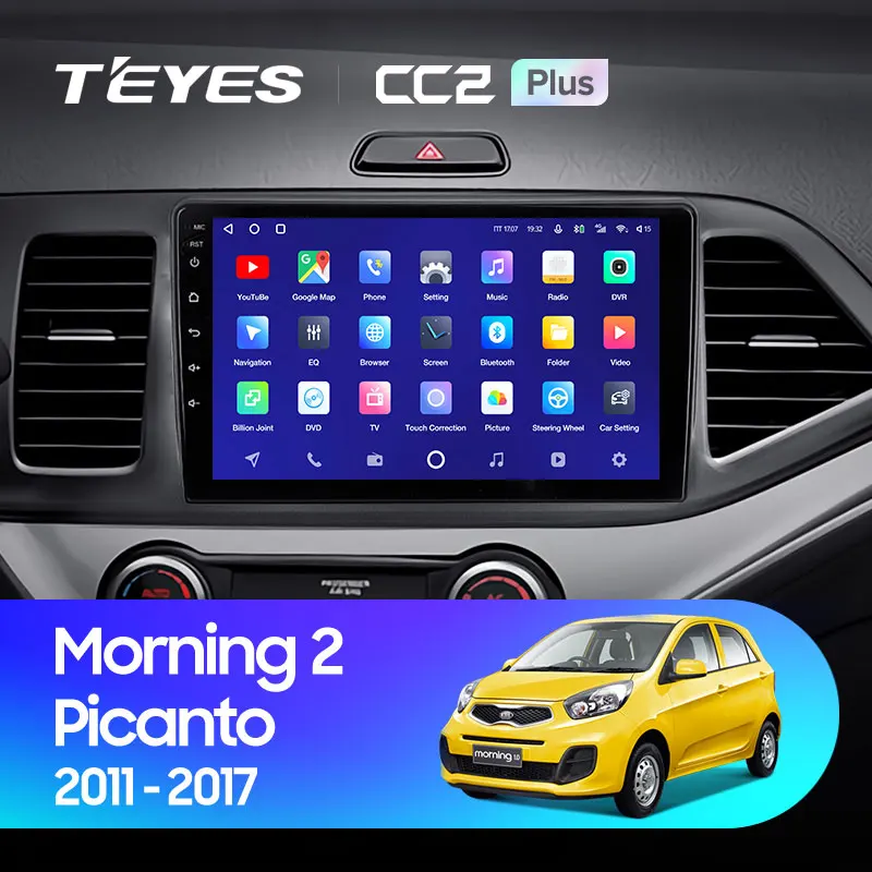 TEYES CC2L и CC2 Plus Штатная магнитола For Киа Монинг Kia Morning 2 picanto 2011 - 2017 Android до 8-ЯДЕР 6 +