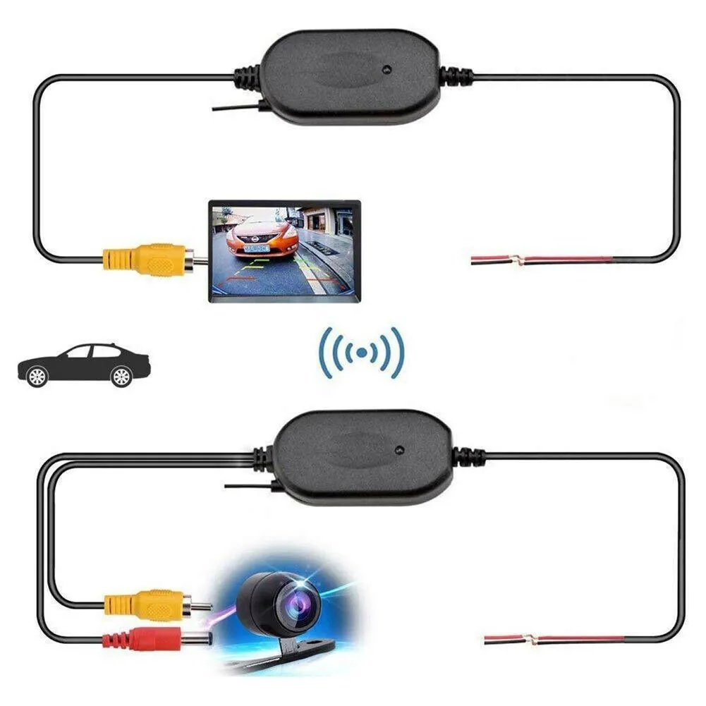 

1 x Wireless Receiver 1 x Wireless Transmitter Wireless Rear View Video Transmitter & Receiver For Car Truck Reversing Camera