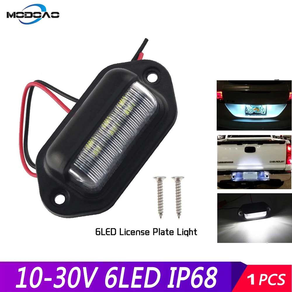 12V 6LED номерного знака светильник хвост s шаг лампы Грузовик номерной знак лодки
