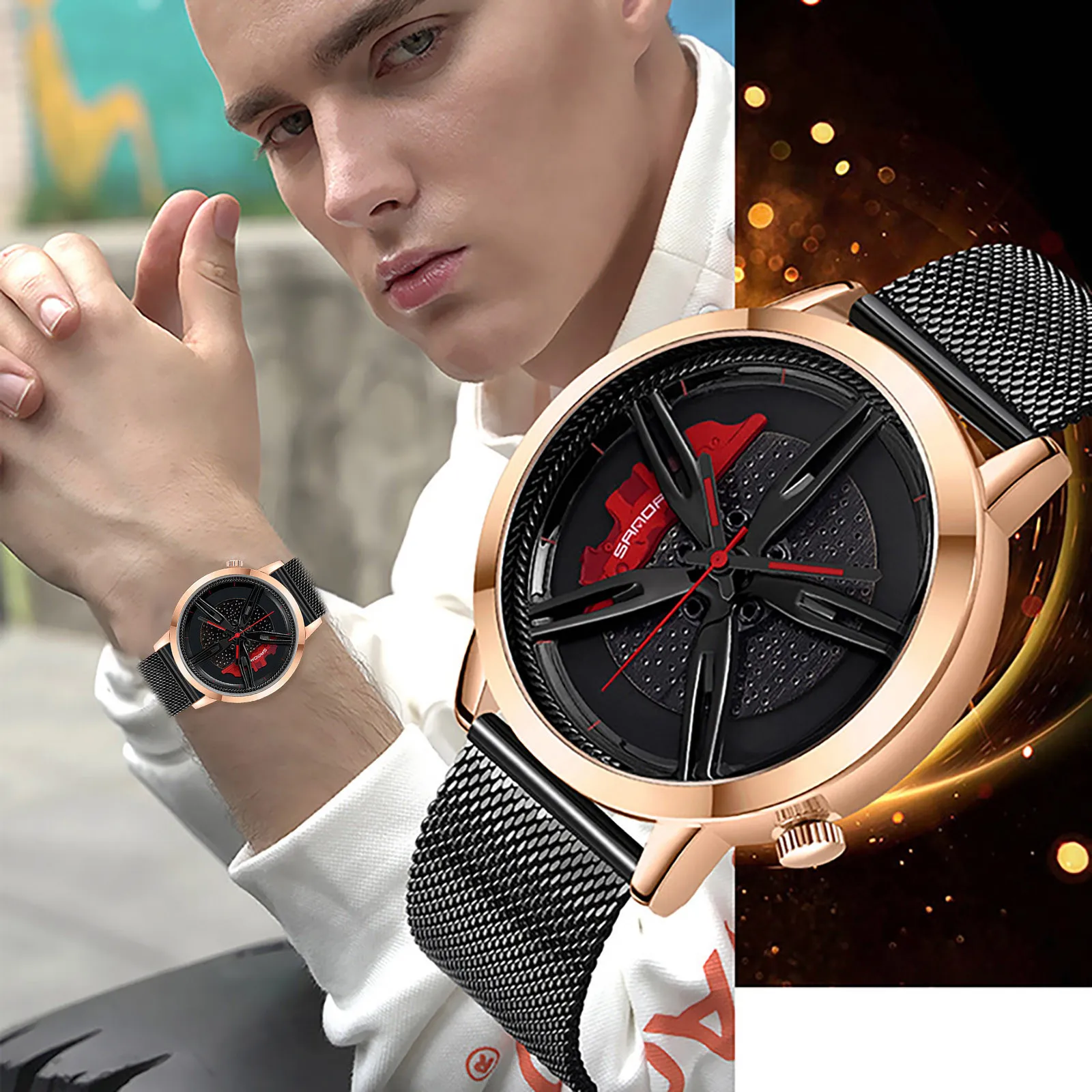 

Men Watch Waterproof Sports Car Series Men's Watches Wheel Personality Creative Men's Wrist Watch F5