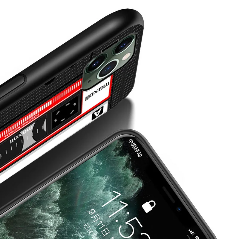 

Classical Old Retro Cassette Tape For Apple iPhone 12 11 XS Pro Max Mini XR X 8 7 6 6S Plus 5 SE 2020 Black Cover Phone Case