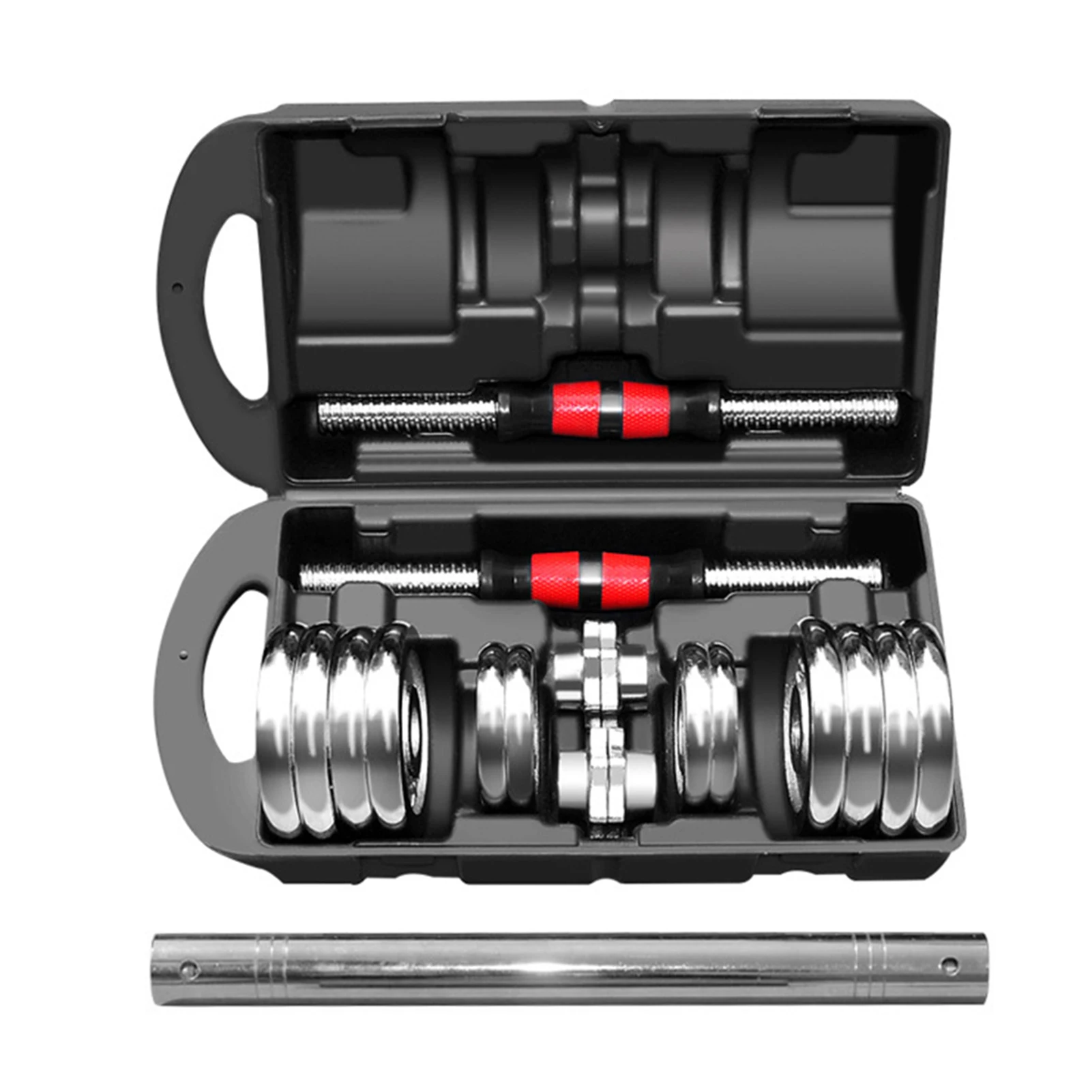 Гантели тренажерные 2 в 1 комплект разборных гантелей с соединительной трубкой