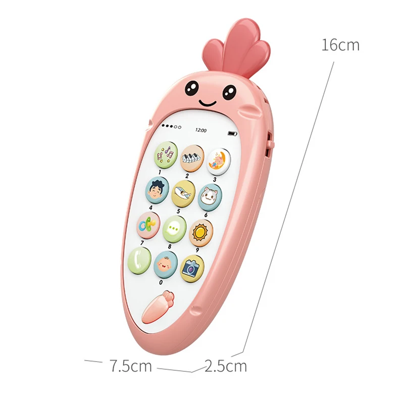 

Baby Electronic Phone Bilingual Phone Teether Music Sound Machine Early Childhood Education Educational Toys For Infant Kids