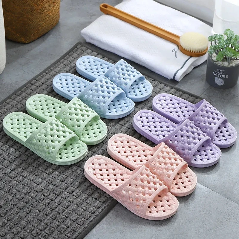 Bathroom Quick-drying Slipper for Women Spring Fall Indoor Home Hollow Shoes Flips Unisex Couple House Bathroom Hollow Slippers